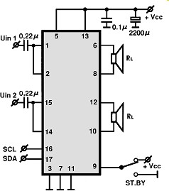 TDA1551Q BTL circuito eletronico